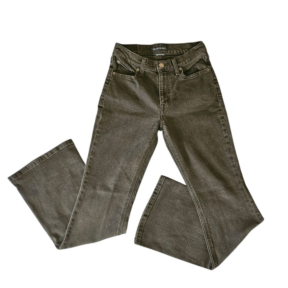 Aeropostale High Rise Flare Black Jeans size 4 Y2K Indie Vibe High Waisted Ciclo